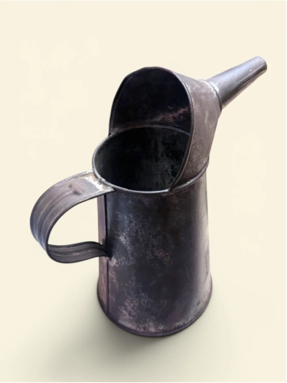 Primitive Rustic Metal Oil Pourer Vase Farmhouse Decor Industrial Country Pitche